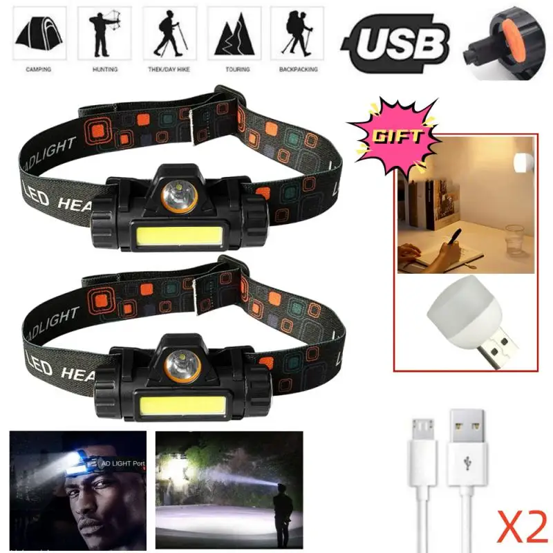 Portable Mini Powerful LED Headlamp XPE+COB USB Rechargeable Hunting Headlight Waterproof Head Torch With Tail Magnetic
Portable Mini Powerful LED Headlamp XPE+COB USB Rechargeable Hunting Headlight Waterproof Head Torch With Tail Magnetic