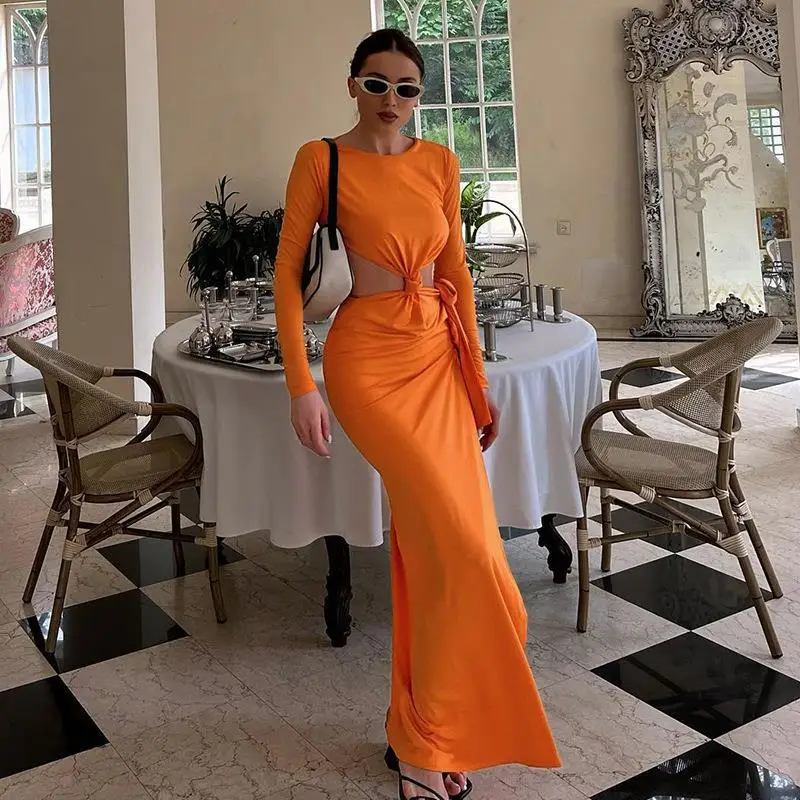 Dress for Women Summer New Irregular Design Sexy Slim Long Sleeves Open Waist Backless Slit Dress Women's Club Party Dress
Dress for Women Summer New Irregular Design Sexy Slim Long Sleeves Open Waist Backless Slit Dress Women's Club Party Dress
