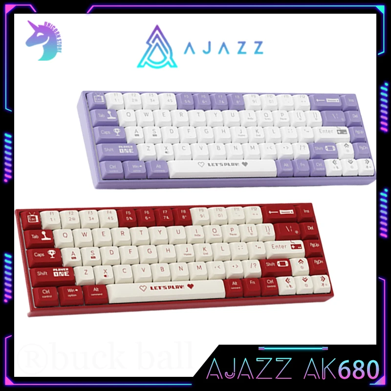 AJAZZ AK680 Mechanical Keyboard Gaming Keyboard Wired Keyboards 2 Mode 68 Keys Customization ABS RGB Hot-Swap Gamer Keyboards
AJAZZ AK680 Mechanical Keyboard Gaming Keyboard Wired Keyboards 2 Mode 68 Keys Customization ABS RGB Hot-Swap Gamer Keyboards