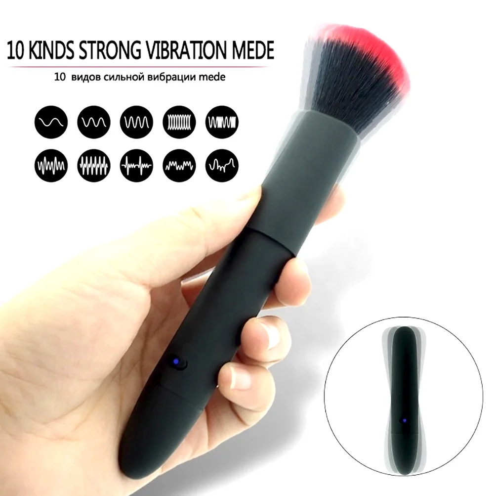 Vibromasseur à Balles pour Femme, Brosse de Maquillage AV, Baguette Magique, Vagin Vibrant, Ohio eur de Clitoris Féminin, Jouets Sexuels Discret 3