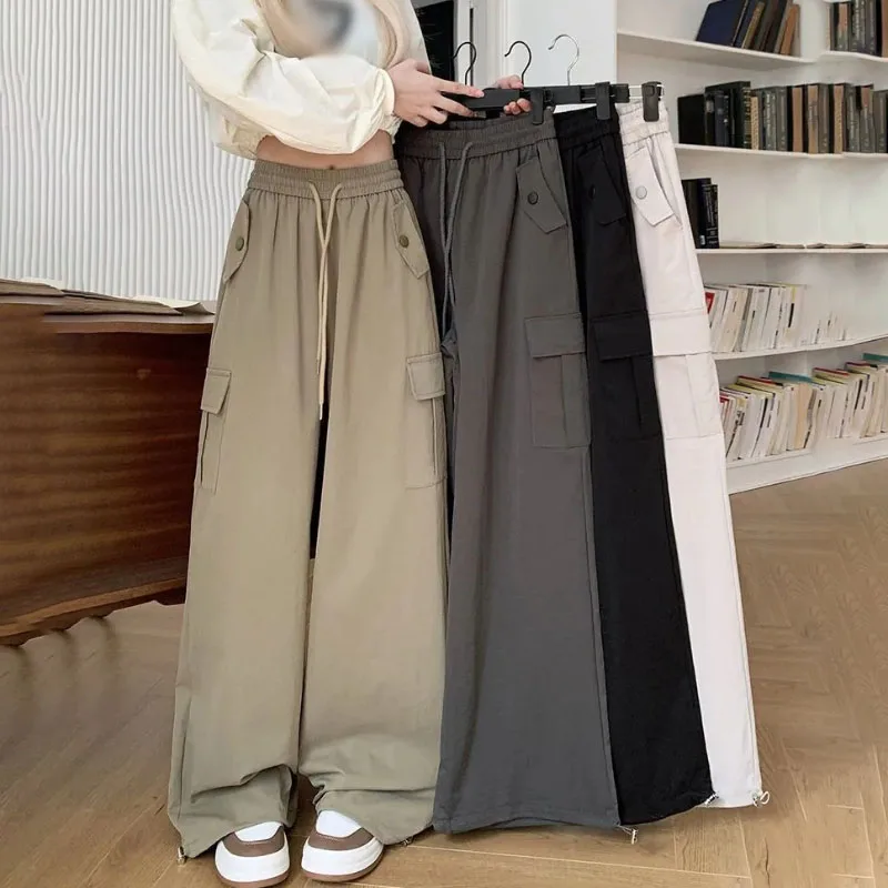 

Women's Overalls Spring Autumn New Fashion High Waist Pear Shaped Oversize 5XL Slim Pear-Shaped Loose Wide Leg Pants