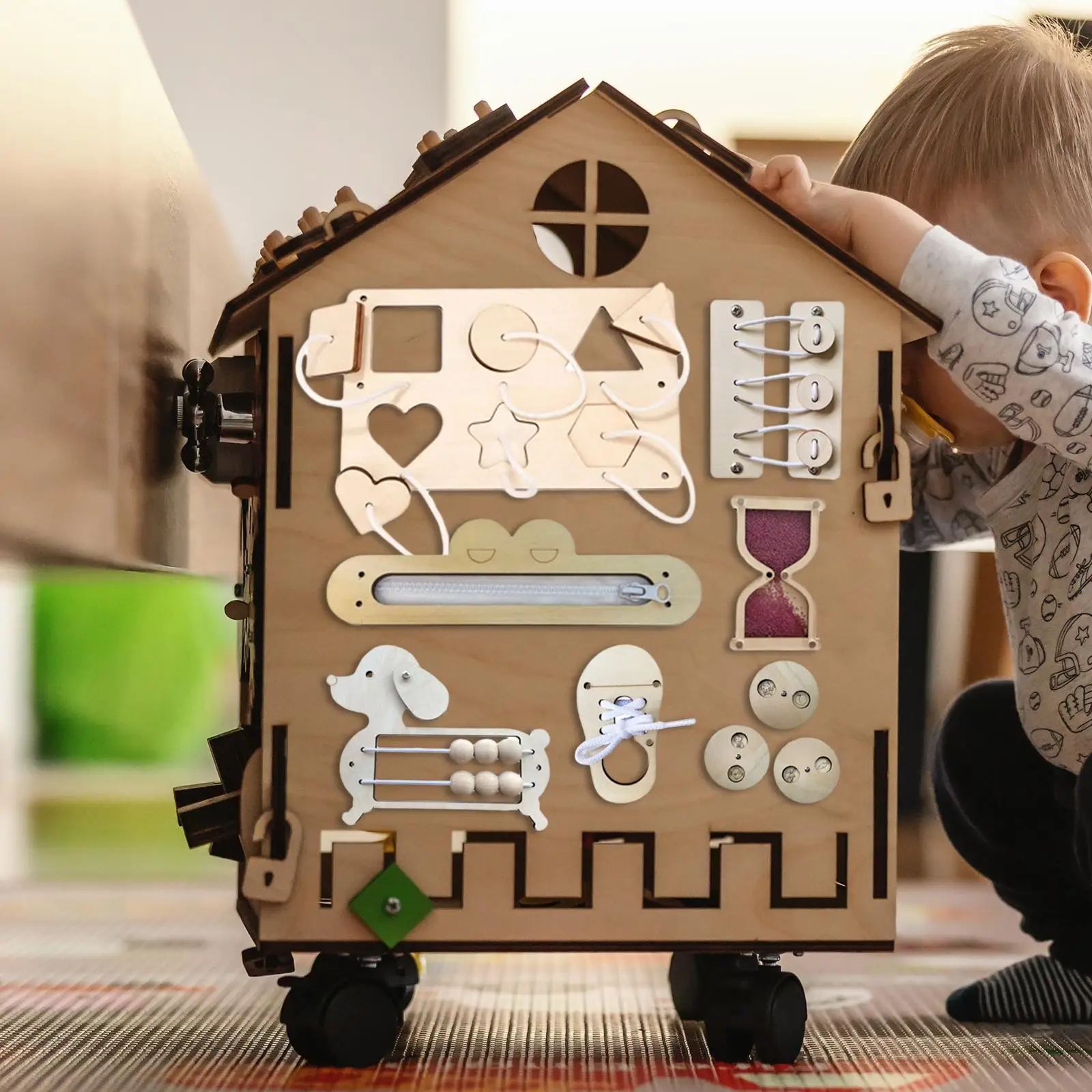 Matching Board Fine Motor Skills DIY Material Wooden Busy Board Activity Board Learning Toy for Preschool Kids Birthday Gifts
Matching Board Fine Motor Skills DIY Material Wooden Busy Board Activity Board Learning Toy for Preschool Kids Birthday Gifts