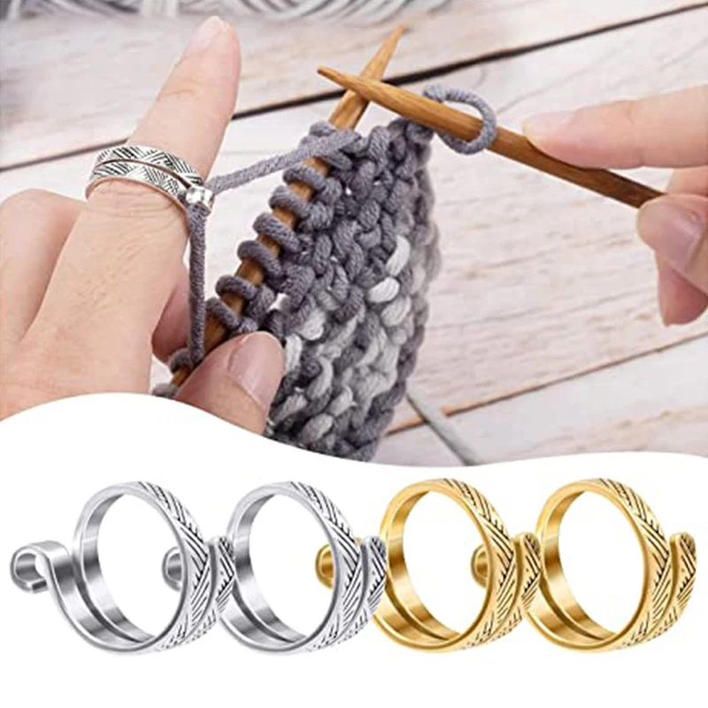 Knitting Ring Crochet Loop DIY Knitting Finger Wear Thread Wrapped Open Rings Yarn Guides Craft Adjustable Sewing Accessories
Knitting Ring Crochet Loop DIY Knitting Finger Wear Thread Wrapped Open Rings Yarn Guides Craft Adjustable Sewing Accessories