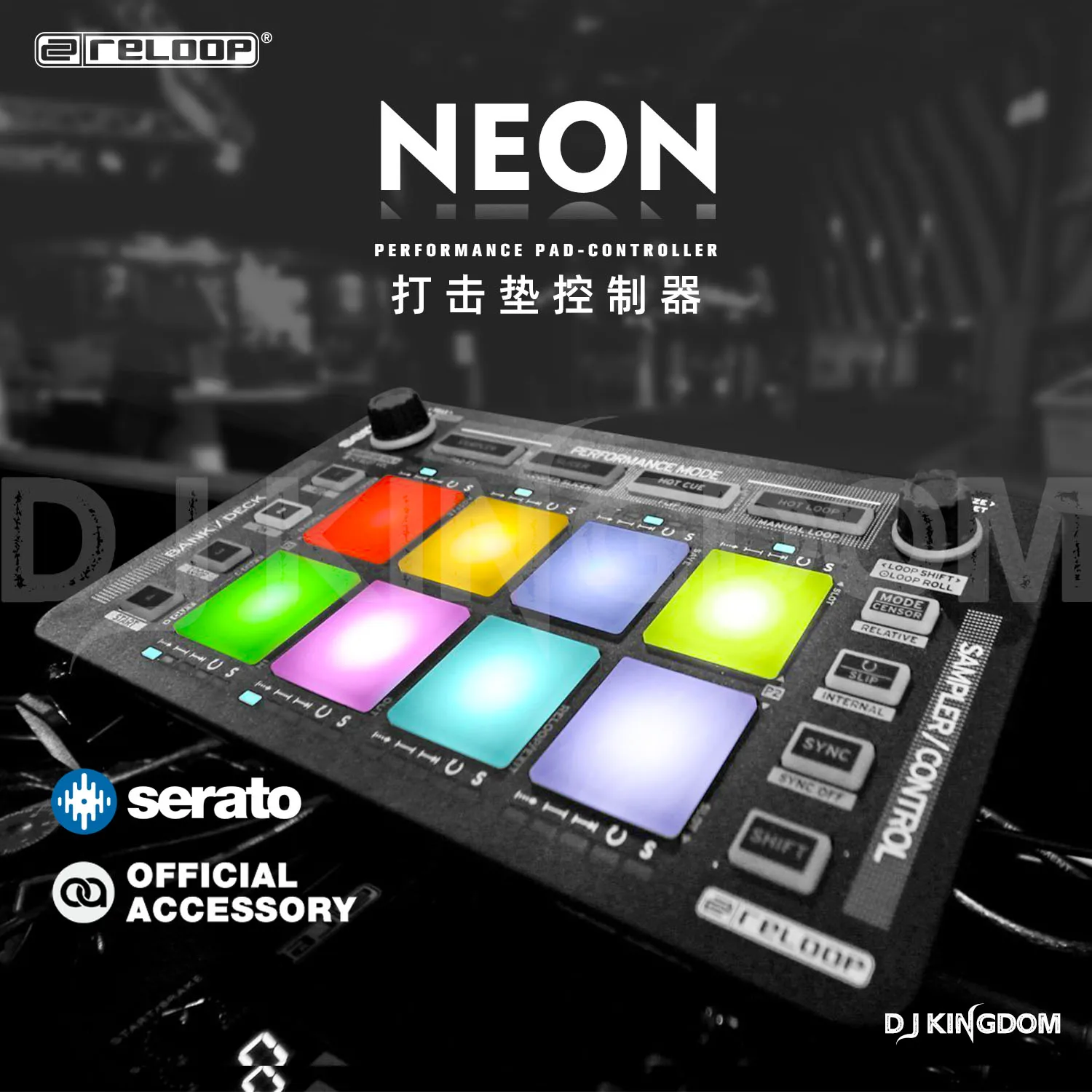 

For Reloop NEON serato DJ Controller Percussion Pad DJing drives are traktor compatible