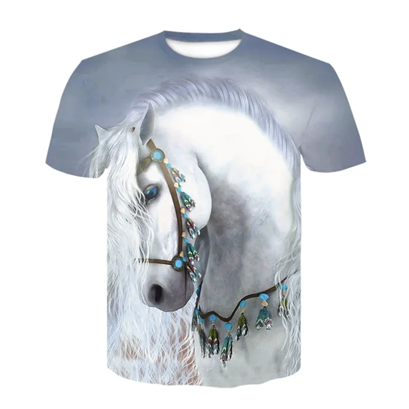New Children's T-shirt Cartoon 3D Printed Horse Pattern Round Neck Short Sleeve Boys and Girls Fashion Children's Top
New Children's T-shirt Cartoon 3D Printed Horse Pattern Round Neck Short Sleeve Boys and Girls Fashion Children's Top