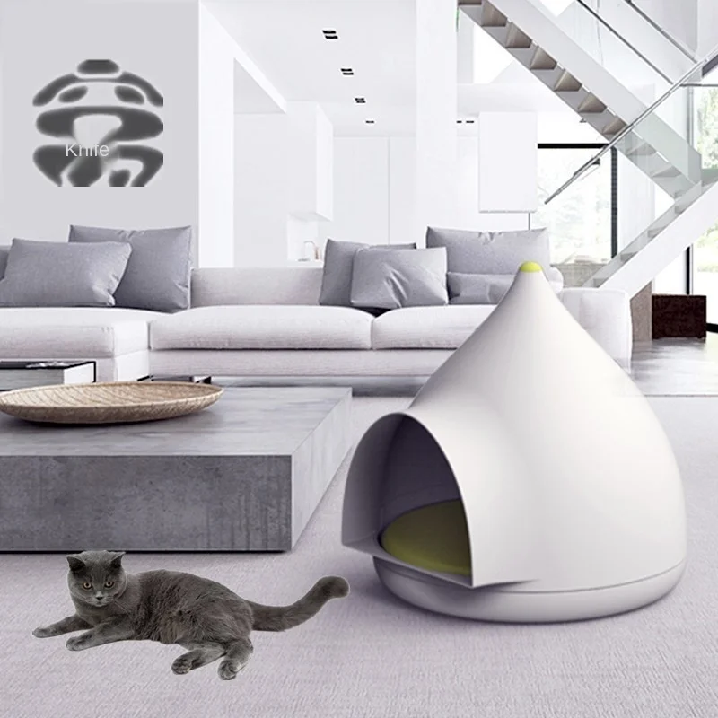 

water drip shape Large cat bed house closed pet house for 4 seasons teddy puppy home cat kennel pet bed luxury pet products