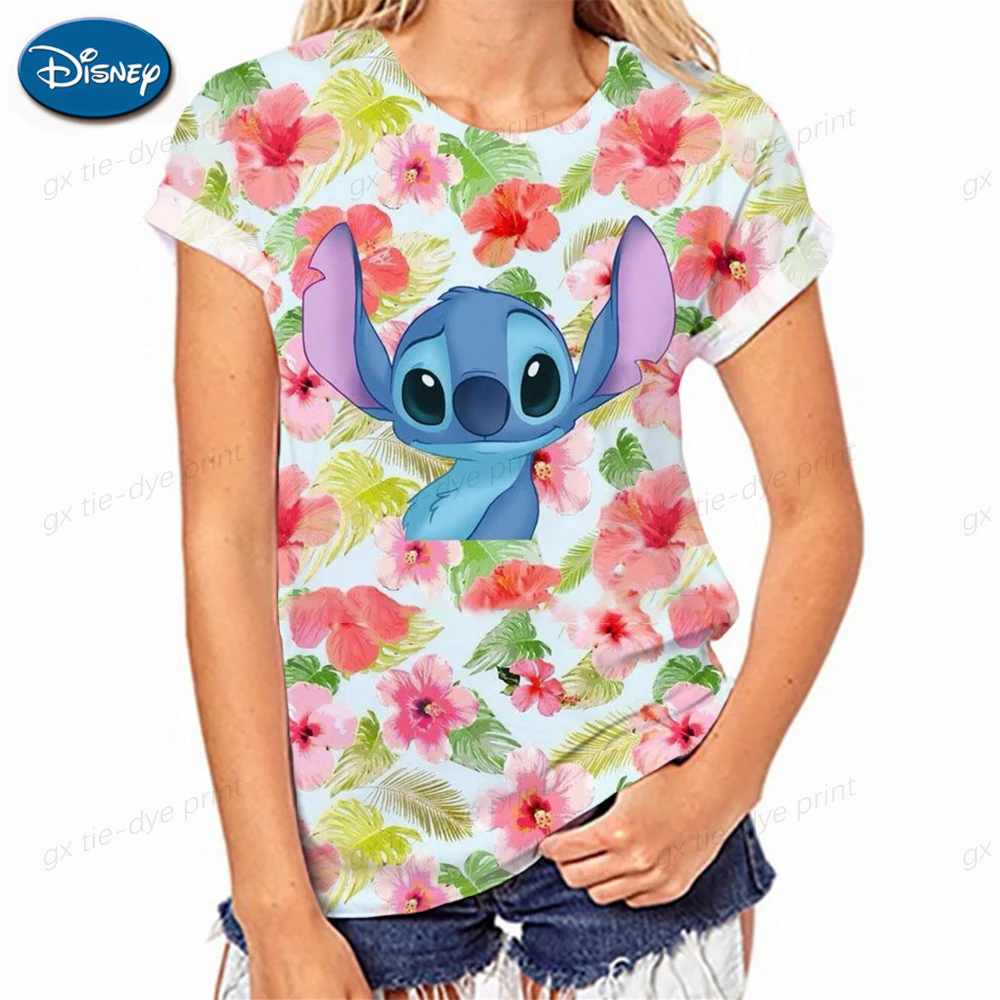 Summer Short Sleeve Casual Ladies Fashion Female Graphic Tee Women Disney Stitch Print Sweet Print Summer T Clothing T-shirts
Summer Short Sleeve Casual Ladies Fashion Female Graphic Tee Women Disney Stitch Print Sweet Print Summer T Clothing T-shirts