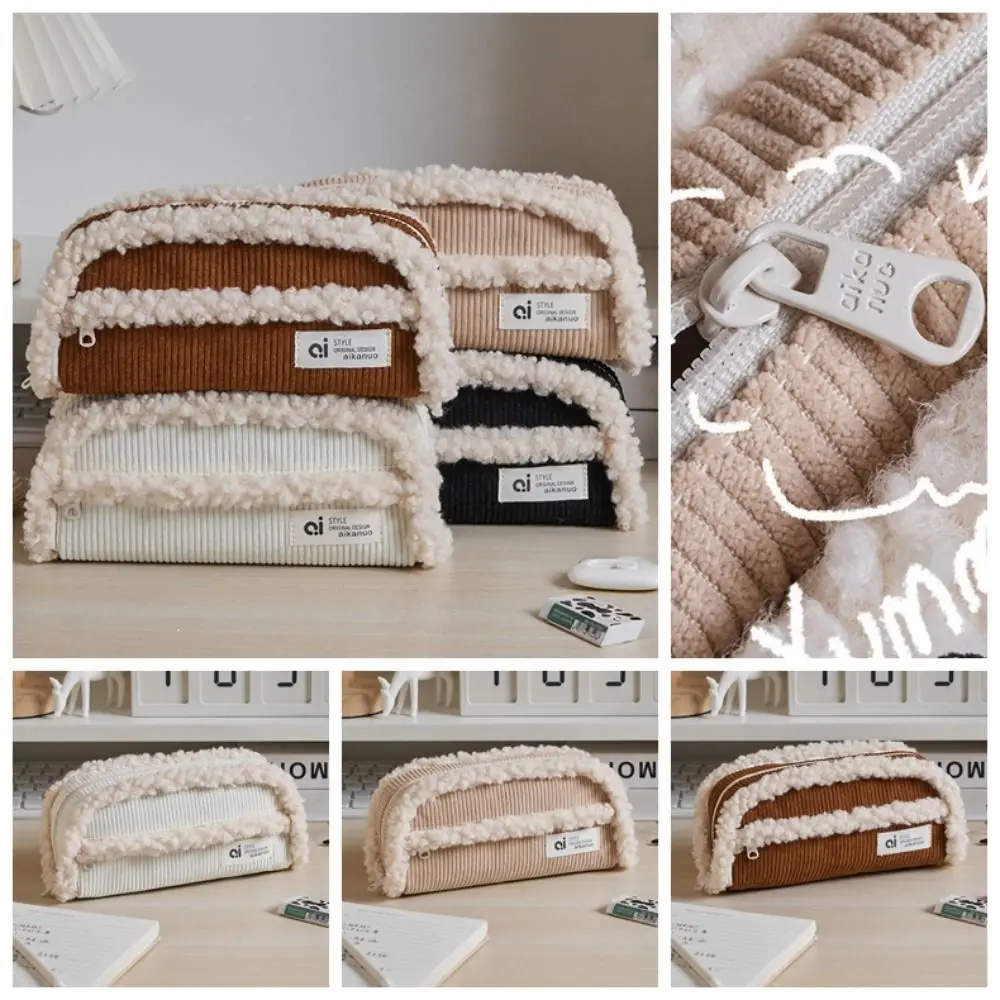 Cosmetic Pouch Corduroy Pencil Bag Multifunctionl Desktop Storage Plush Stationery Bag Large Capacity Silent Lambs
Cosmetic Pouch Corduroy Pencil Bag Multifunctionl Desktop Storage Plush Stationery Bag Large Capacity Silent Lambs