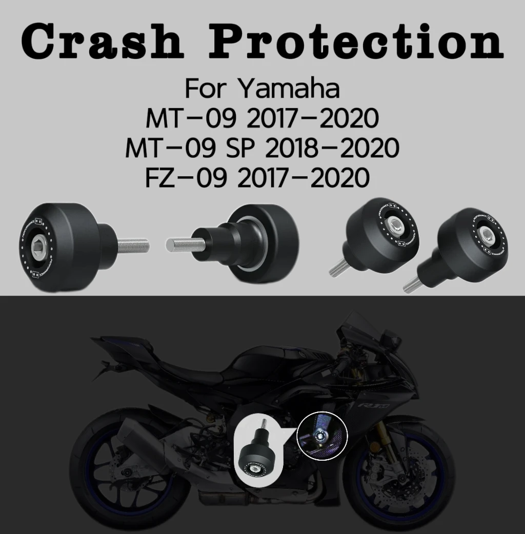 

Crash Protection Bobbins For Yamaha MT-09 2017-2020 MT-09 SP 2018-2020 FZ-09 2017-2020 motorcycle accessories for protection