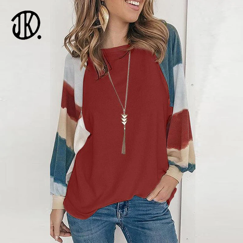 Striped Printed Bubble Long Sleeve T-shirt Ladies Loose Spring Top Large Size Round Neck Casual Pullover Loose Fashion Clothing
Striped Printed Bubble Long Sleeve T-shirt Ladies Loose Spring Top Large Size Round Neck Casual Pullover Loose Fashion Clothing