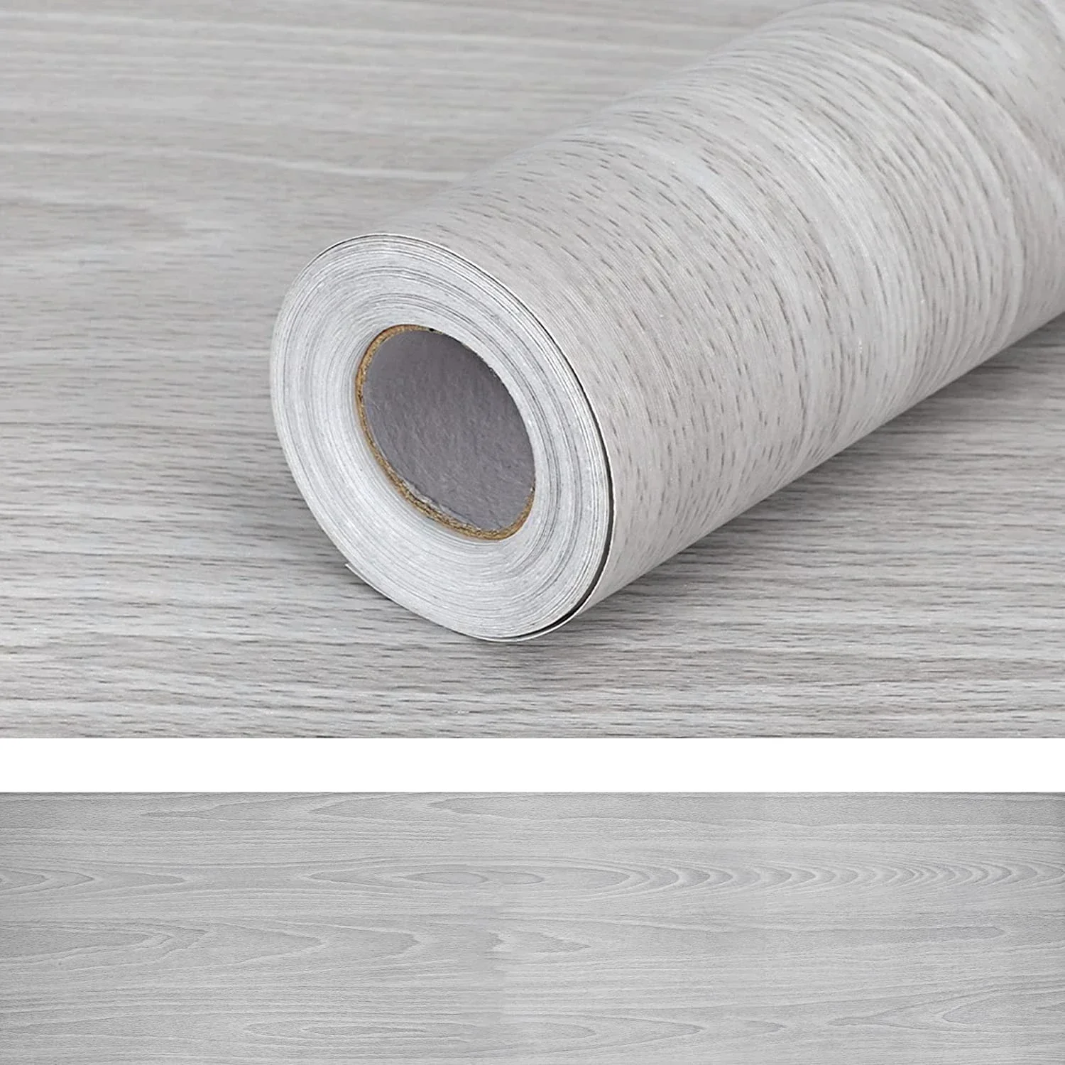 

10m Gray Wood Grain Contact Paper for Furniture Refurbish PVC Self Adhesive Waterproof Removable Wallpaper for Kitchen Cabinet