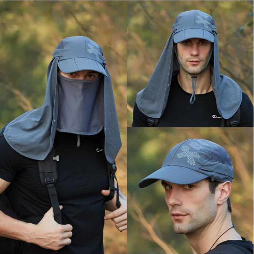 High-quality 3-fold Foldable Baseball Cap Sunscreen Mask Shawl Sets Outdoor Men Quick-drying Mountaineering Sun Hat Fishing Caps
High-quality 3-fold Foldable Baseball Cap Sunscreen Mask Shawl Sets Outdoor Men Quick-drying Mountaineering Sun Hat Fishing Caps
