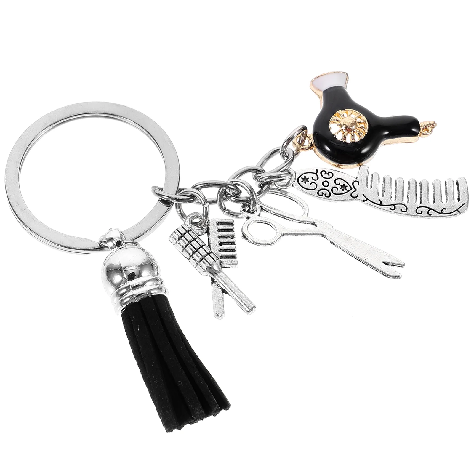Barber Keychain Comb Scissors Hair Dryer Hair Curler Charms Tassel Key Ring Hairdressing Key Holder Bag Backpack
Barber Keychain Comb Scissors Hair Dryer Hair Curler Charms Tassel Key Ring Hairdressing Key Holder Bag Backpack