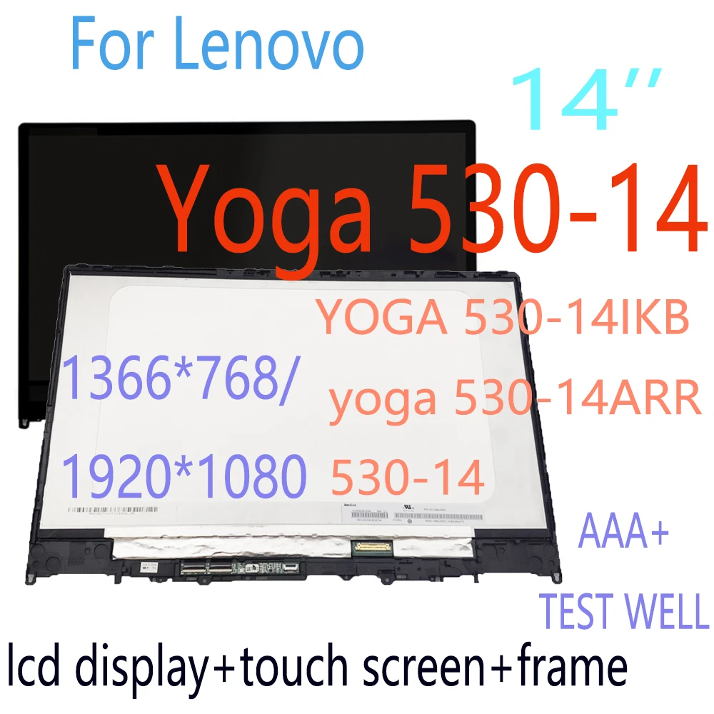 

14.0 Inch HD FHD LCD FOR LENOVO YOGA 530-14IKB yoga 530-14ARR 530-14 53014 LCD Display Touch Screen Digitizer ASSEMBLY 81H9