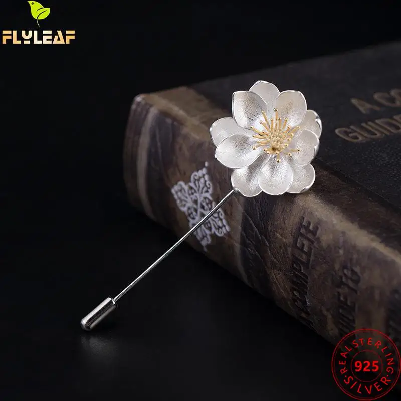 Real 925 Sterling Silver Jewelry Lotus Flowers Brooch Pins For Women Brooches Original Design Suit Dress Corsage Accessories
Real 925 Sterling Silver Jewelry Lotus Flowers Brooch Pins For Women Brooches Original Design Suit Dress Corsage Accessories