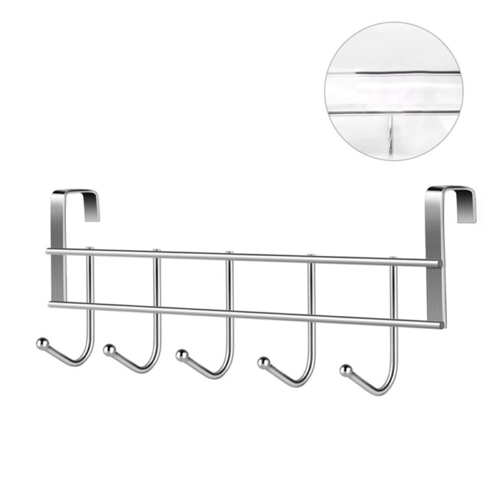 5 Hooks Over The Door Hooks Wash Room Hanger Clothes Towel Storage Holder Stainless Steel Rack Clothes Coat Hat Hanger
5 Hooks Over The Door Hooks Wash Room Hanger Clothes Towel Storage Holder Stainless Steel Rack Clothes Coat Hat Hanger