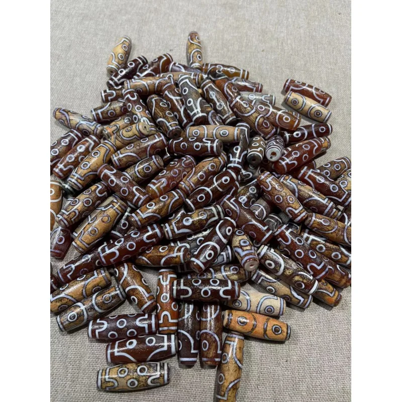 

- Tibetan Factory Wholesale High-Oil Coated Pulp Weathering Delicate 40mm Tri-Color Tibet Beads