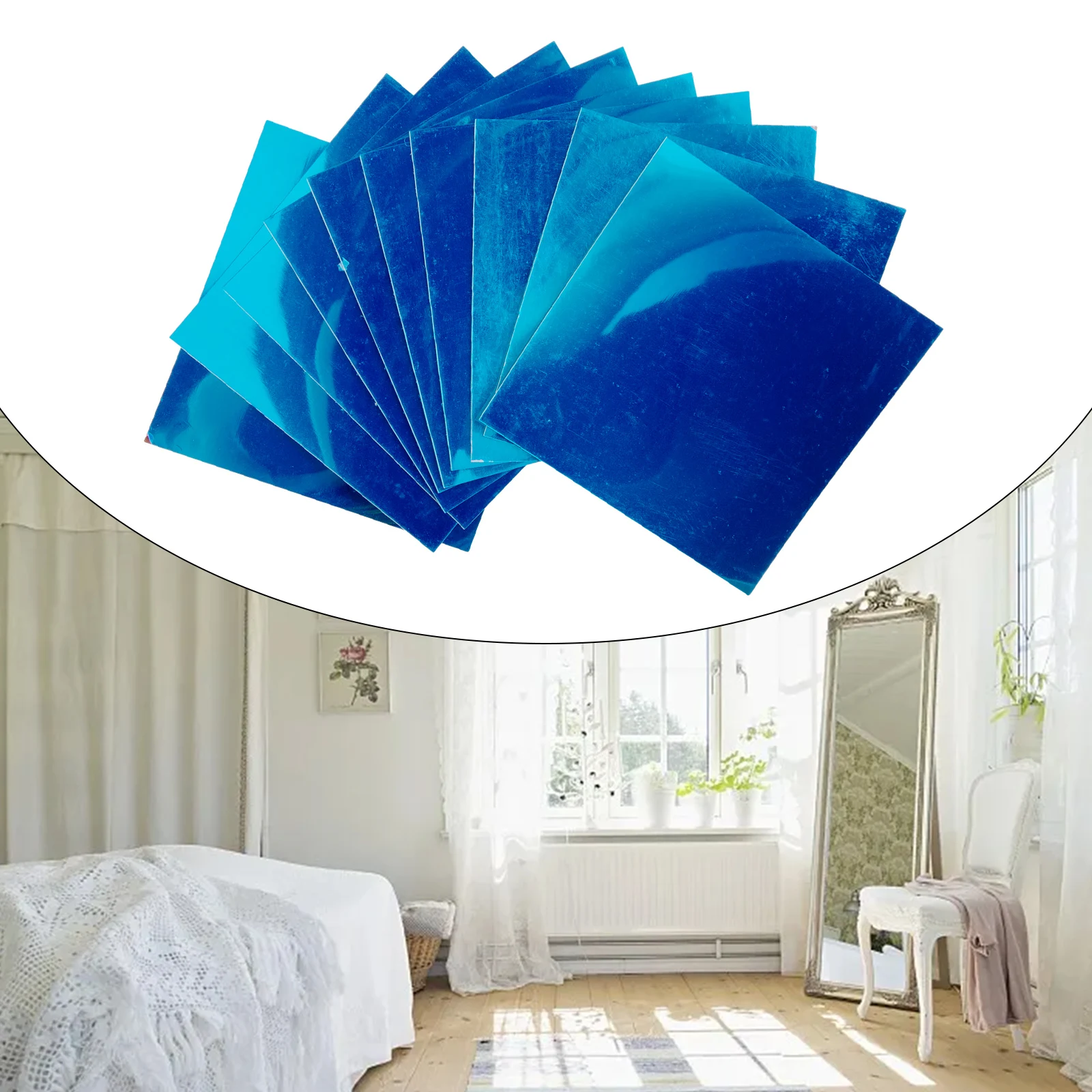 10Pcs 10CM Square Mirror Glass Tile Acrylic Wall Stickers Decal Mosaic Self-adhesive Home Decor Bathroom DIY 3D Wall Decal
10Pcs 10CM Square Mirror Glass Tile Acrylic Wall Stickers Decal Mosaic Self-adhesive Home Decor Bathroom DIY 3D Wall Decal