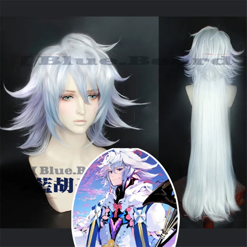 Anime FGO Fate/Grand Order Cosplay Wig Servant Caster Merlin Mixed Colors Long Synthetic Hair Cosplay Costumes Wigs + Cap +Track
Anime FGO Fate/Grand Order Cosplay Wig Servant Caster Merlin Mixed Colors Long Synthetic Hair Cosplay Costumes Wigs + Cap +Track