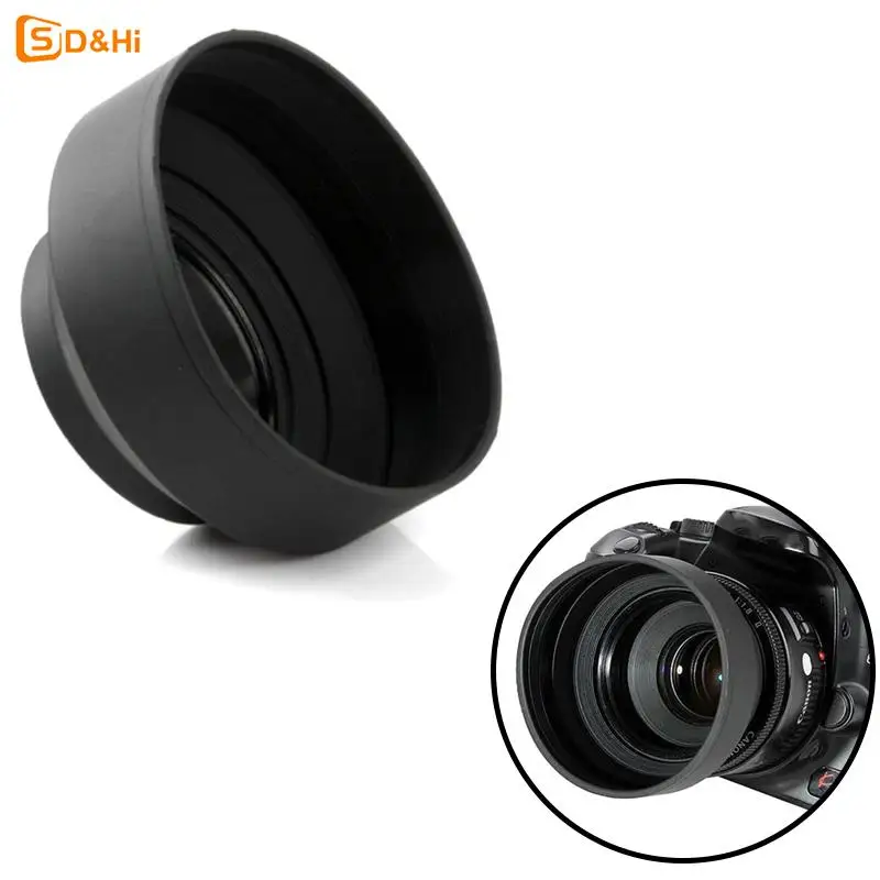

Universal 3-Stage Collapsible 3in1 Rubber Foldable Lens Hood 49mm/52mm/55mm/58mm/62mm/67mm/72mm/77mm/82mm Suit for Canon Nikon