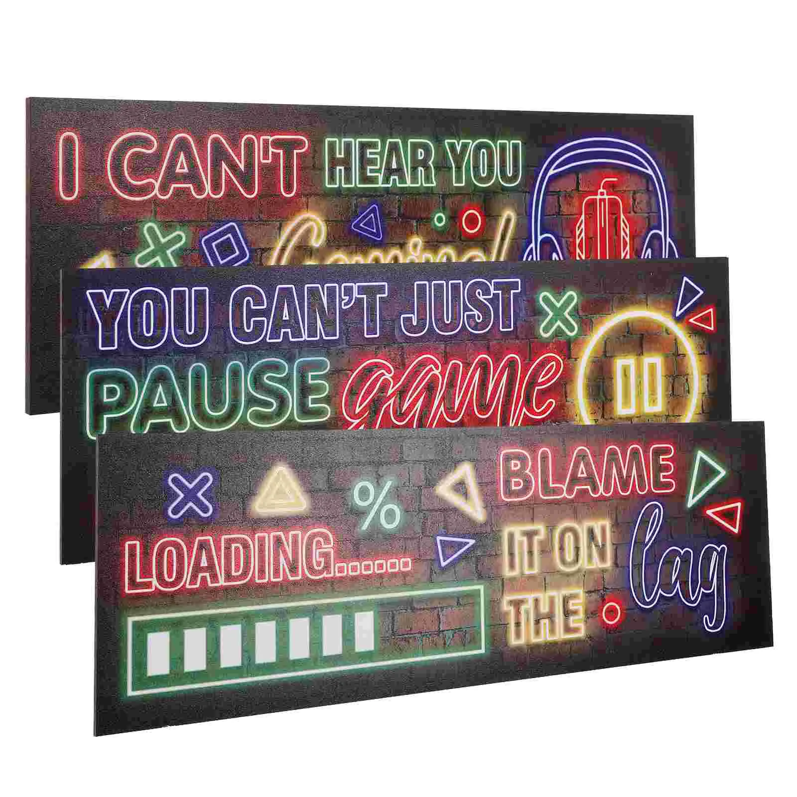 3pcs Wooden Neon Signs Boys Room Wall Sign Gaming Wall Decoration for Bedroom Playroom
3pcs Wooden Neon Signs Boys Room Wall Sign Gaming Wall Decoration for Bedroom Playroom