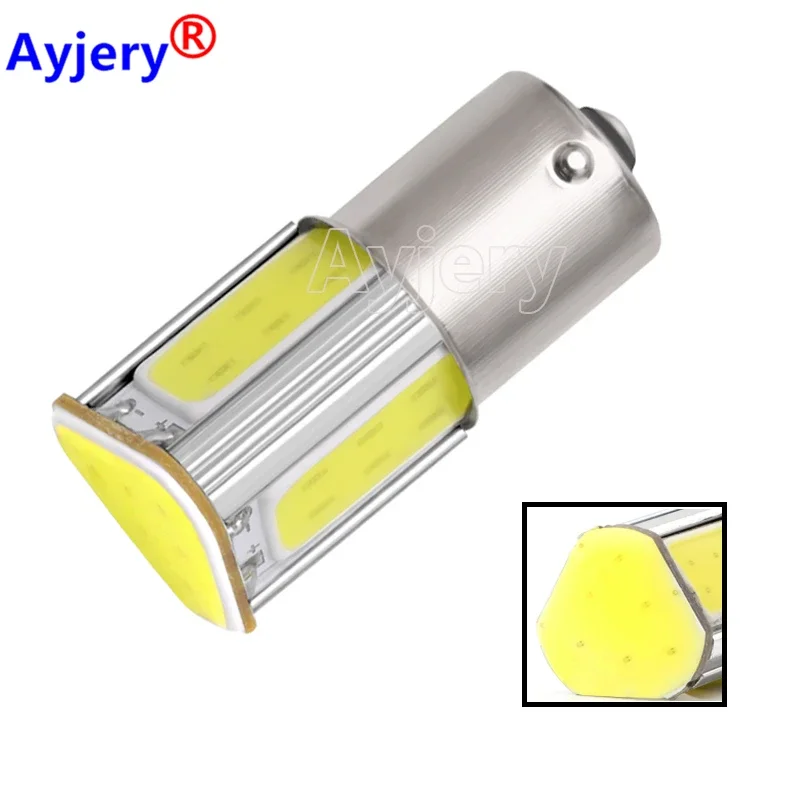 

AYJERY 10 pcs 1156 BA15S P21W COB 24 SMD 1157 BAY15D P21/5W Car LED Brake Lamp 12V DC Stop Tail Turn Signal Light White Red