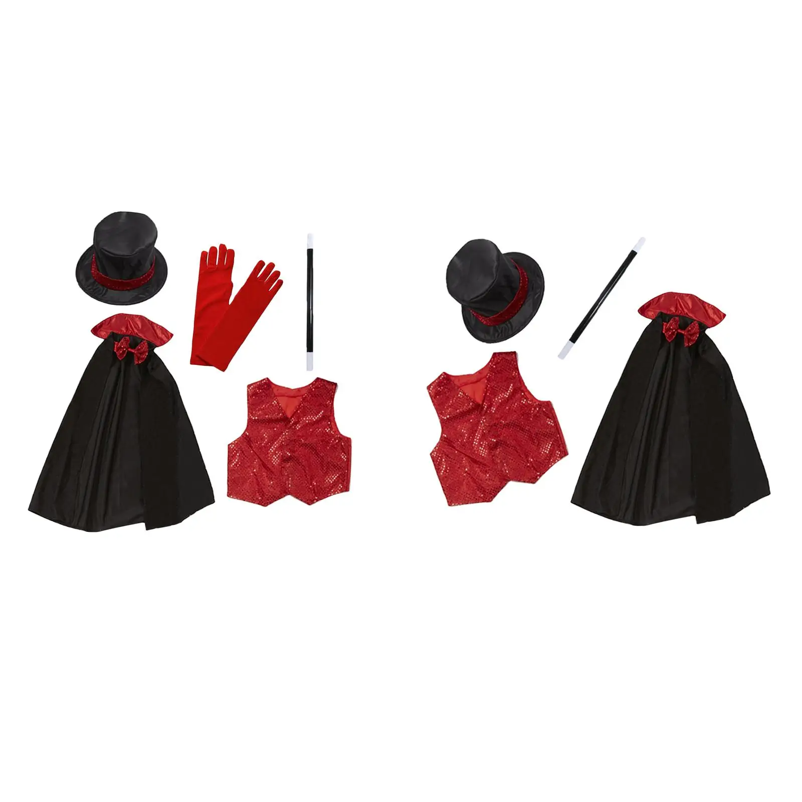 Magician Role party Cloak Cosplay Costume Dance Costume Set Stage Performance Magician Accessory Set for Christmas Kids
Magician Role party Cloak Cosplay Costume Dance Costume Set Stage Performance Magician Accessory Set for Christmas Kids