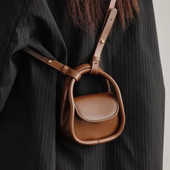 패션 디자이너 미니 숄더백 여성용 단색 귀여운 핸드백, PU 가죽 크로스 바디 백, 립스틱 소형 보관 가방