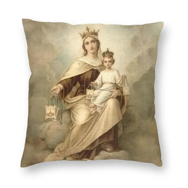 Vibrant Our Lady Of Mount Carmel Square Throw Pillow Cover Home Decorative Catholic Virgin Mary Cushion Cover for Living Room
Vibrant Our Lady Of Mount Carmel Square Throw Pillow Cover Home Decorative Catholic Virgin Mary Cushion Cover for Living Room