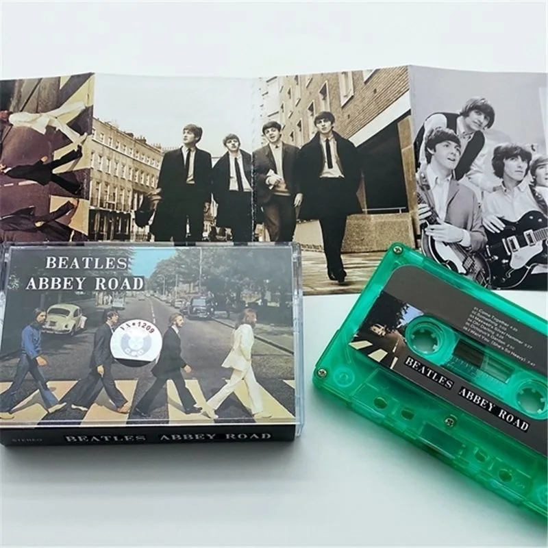 

Retro The Beatles John Lennon Music Tape Abbey Road Album Cassettes Cosplay Soundtracks Box Car Recorder Walkman Tape Gift
