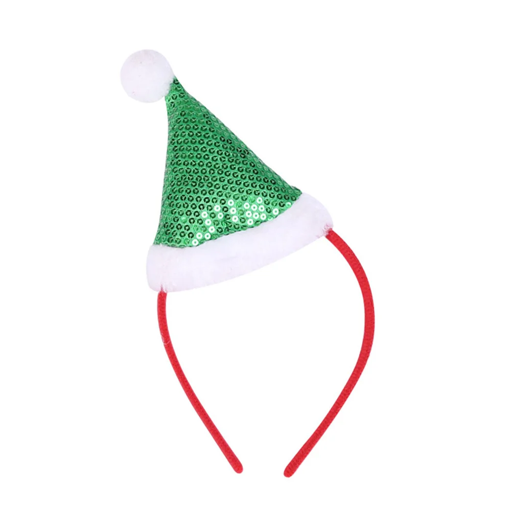 

4pcs Adorable Christmas Design Headband Glitter Sequin Hair Bands Christmas Hat Hair Hoops Headdress Party Favors Supplies