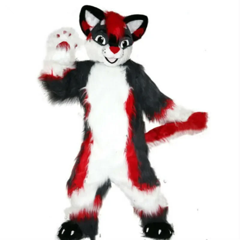 Husky Dog Fox Fursuit Mascot Costumes Long Fur Furry Red Wolf Fancy Party Dress Halloween Costumes Adult Size
Husky Dog Fox Fursuit Mascot Costumes Long Fur Furry Red Wolf Fancy Party Dress Halloween Costumes Adult Size