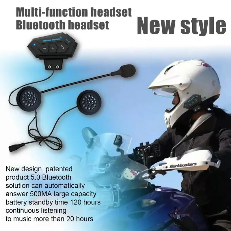 

Helmets Headphone Bluetooths Motorcycle Helmet Headset BT5.0 Wireless Riding Headphones Anti-interference Motor Bike Handsfree