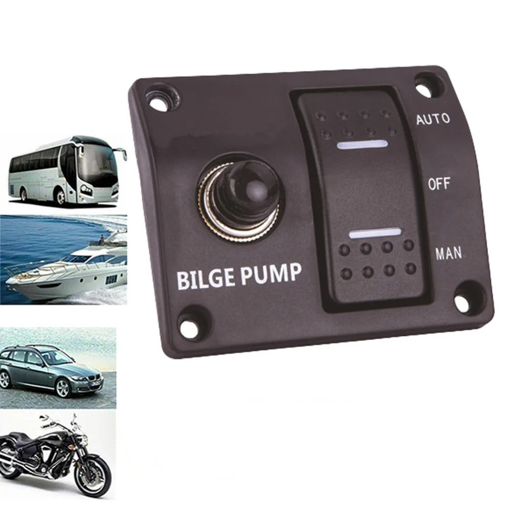 With Built In Fuse Pump Switch Panel Pump Switch Panel Automatic/Off/Manual Bilge Pump Switch Panel 3-Way Aluminum
With Built In Fuse Pump Switch Panel Pump Switch Panel Automatic/Off/Manual Bilge Pump Switch Panel 3-Way Aluminum