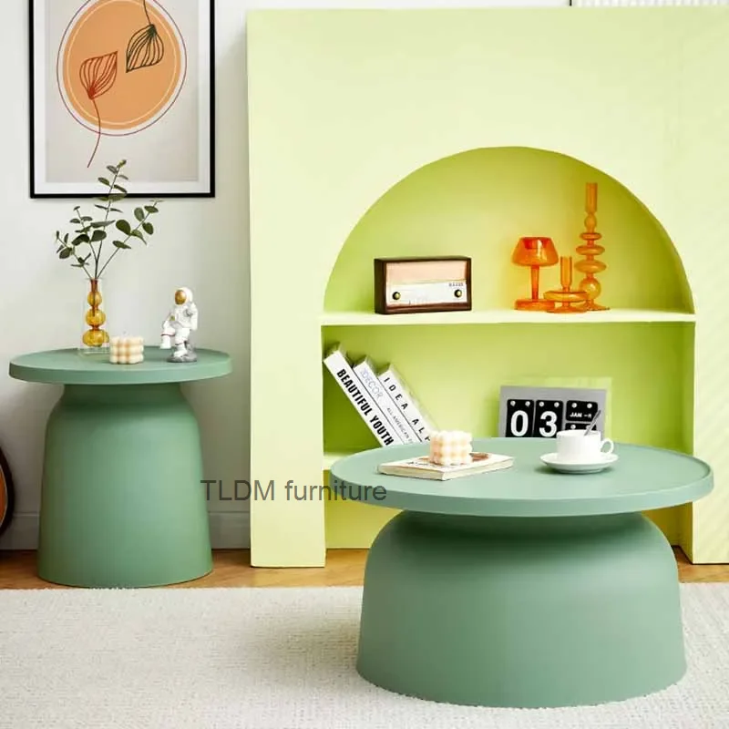 

Современный дизайнерский кофейный столик в скандинавском стиле для гостиной, простые Акриловые Журнальные столики, японский круглый белый журнальный столик, мебель для гостиной