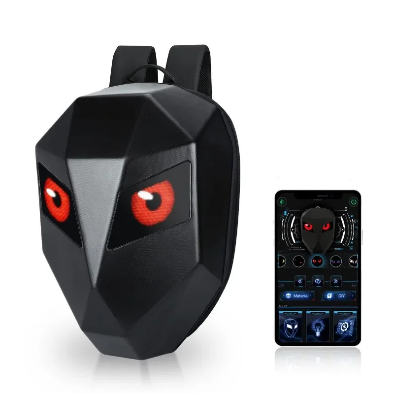 Christmas Gift Smart Waterproof Hard Shell Diy Led Display Knight Motorcycle Eyes Advertising Human Walking LED Backpack
Christmas Gift Smart Waterproof Hard Shell Diy Led Display Knight Motorcycle Eyes Advertising Human Walking LED Backpack
