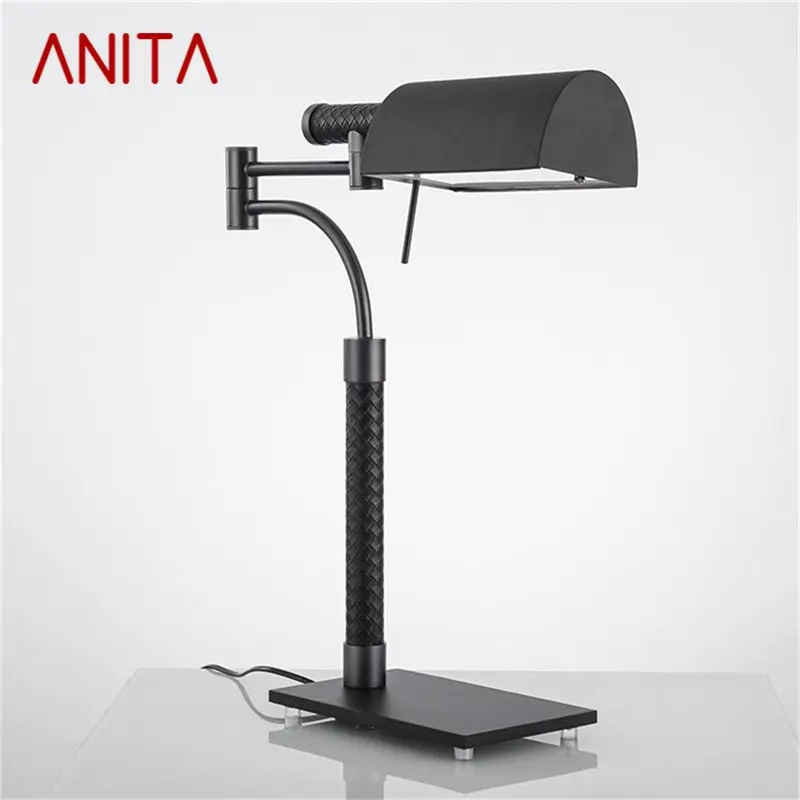 ANITA Black Table Lamp American Style Luxury Creative LED Bedside Desk Light for Home Living Room Hotel Decor
ANITA Black Table Lamp American Style Luxury Creative LED Bedside Desk Light for Home Living Room Hotel Decor
