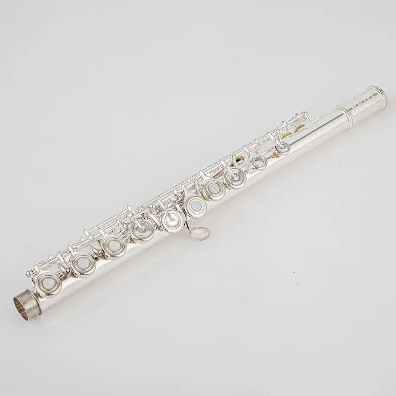 

muramatsu Flute Professional Cupronickel Opening C Key 16 Hole Flute Silver Plated Musical Instruments With Case and Accessories