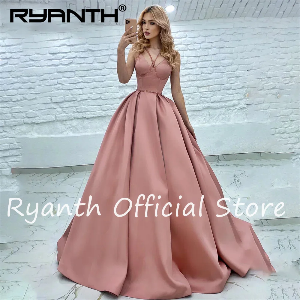

Женское платье-чехол без рукавов Ryanth, розовое ТРАПЕЦИЕВИДНОЕ ПЛАТЬЕ для свадьбы и вечеринки в стиле знаменитостей, Платья для особых случаев