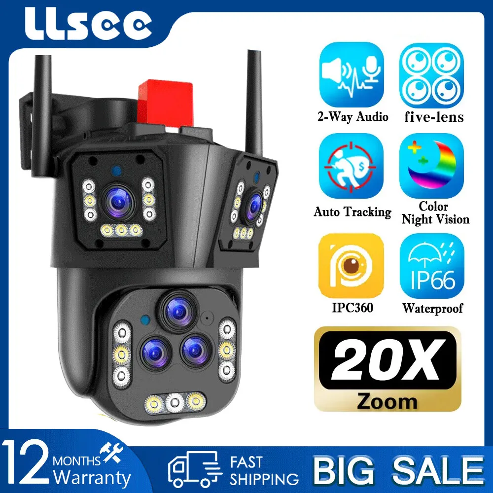 LLSEE 20MP 20K 5 объектив, 3 экрана, 20X оптический зум CCTV, беспроводной открытый 360 градусов панорамирование наклон CCTV,WIFI камера, двухсторонняя внутренняя связь
LLSEE 20MP 20K 5 объектив, 3 экрана, 20X оптический зум CCTV, беспроводной открытый 360 градусов панорамирование наклон CCTV,WIFI камера, двухсторонняя внутренняя связь
