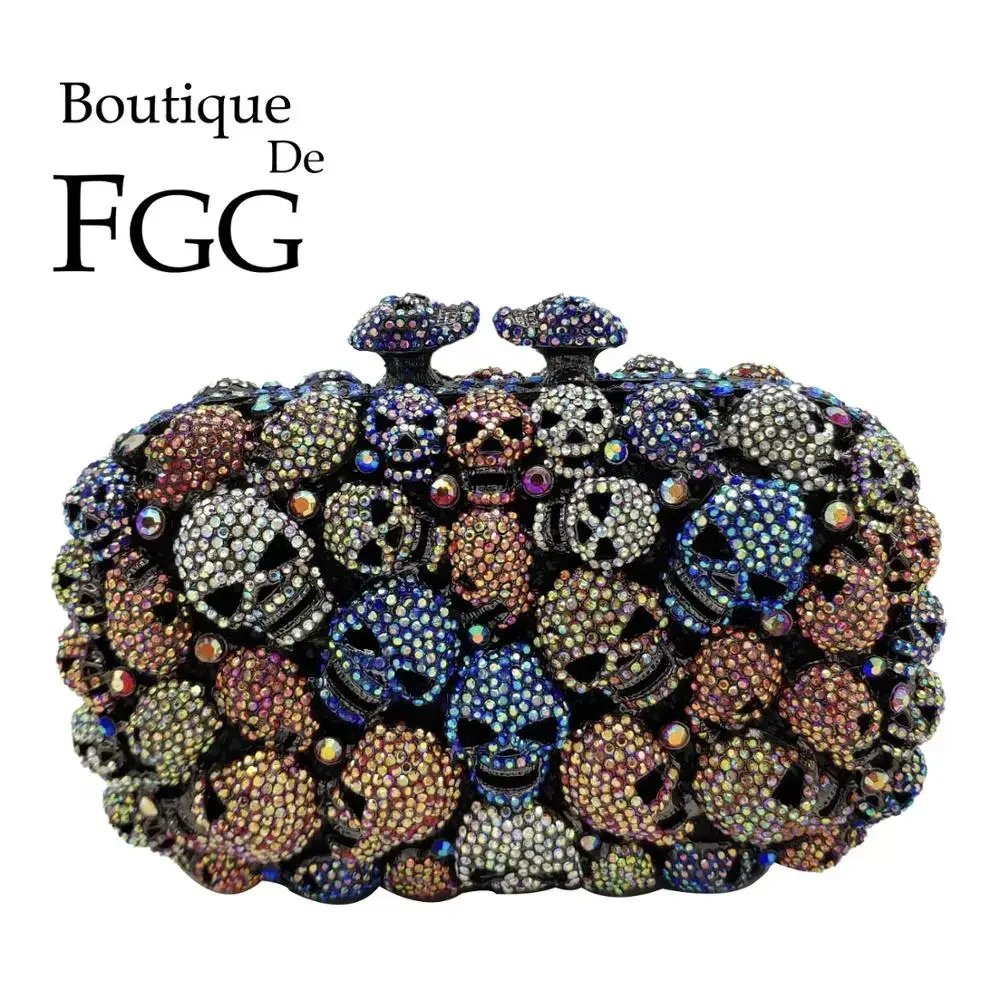 Boutique De FGG (in stock) Halloween Skull Women Formal Evening Bags and Clutches Metal Minaudiere Wedding Pary Clutch Purse
Boutique De FGG (in stock) Halloween Skull Women Formal Evening Bags and Clutches Metal Minaudiere Wedding Pary Clutch Purse