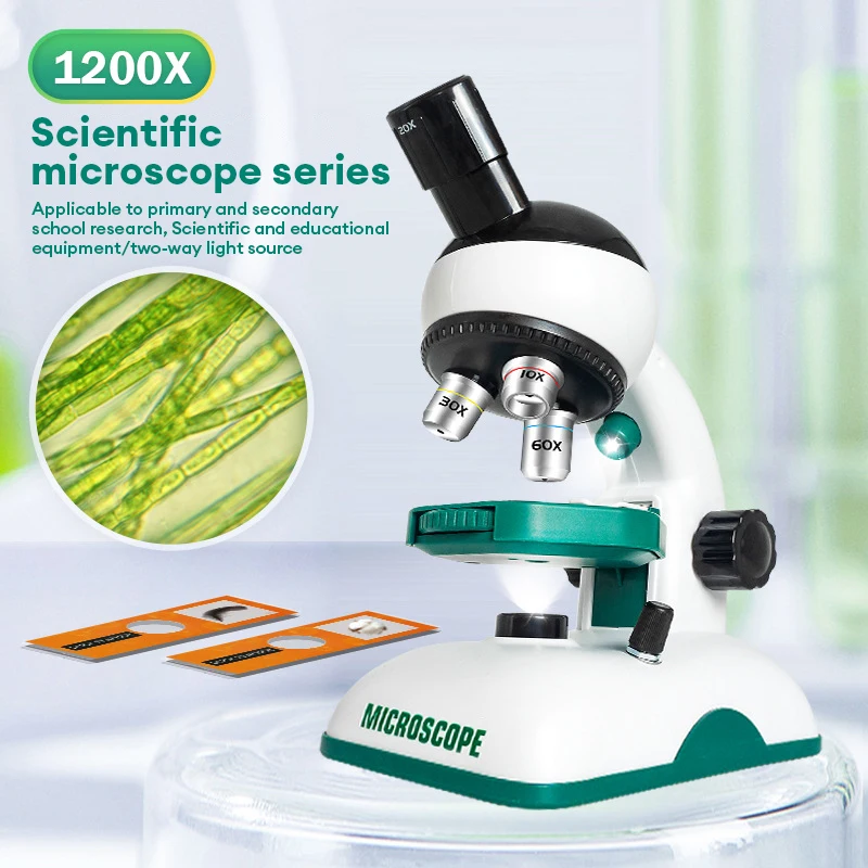 

Scientific Experimental Teaching Aids Children's Microscope Toy Set HD Optical Microscope Toys for Boys Kids Science Microscop