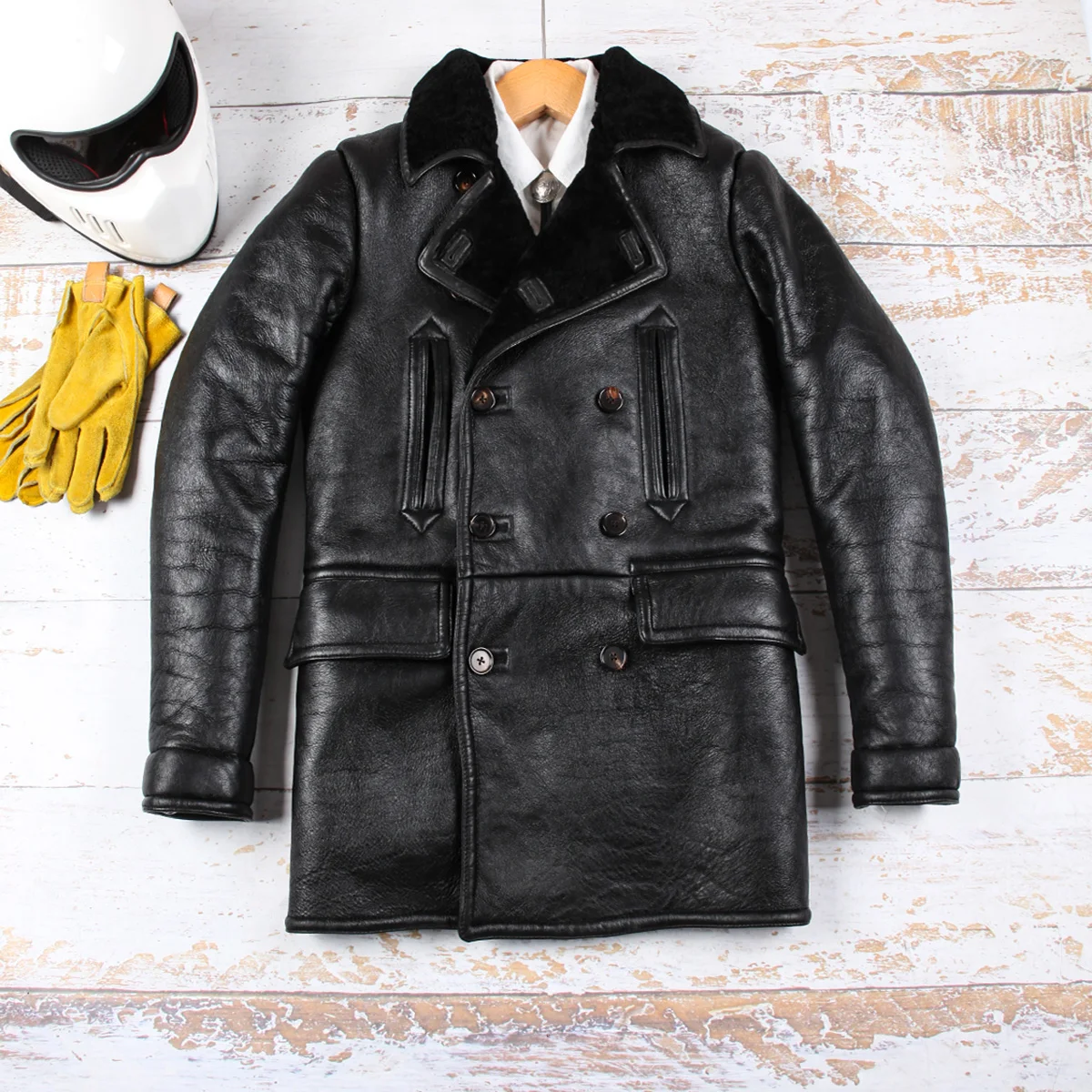 SDF740 Asian Size Air Force Pilot Warm Wool Turkey Fur Skin Coat High Quality Genuine Sheep Shearling Jacket
SDF740 Asian Size Air Force Pilot Warm Wool Turkey Fur Skin Coat High Quality Genuine Sheep Shearling Jacket