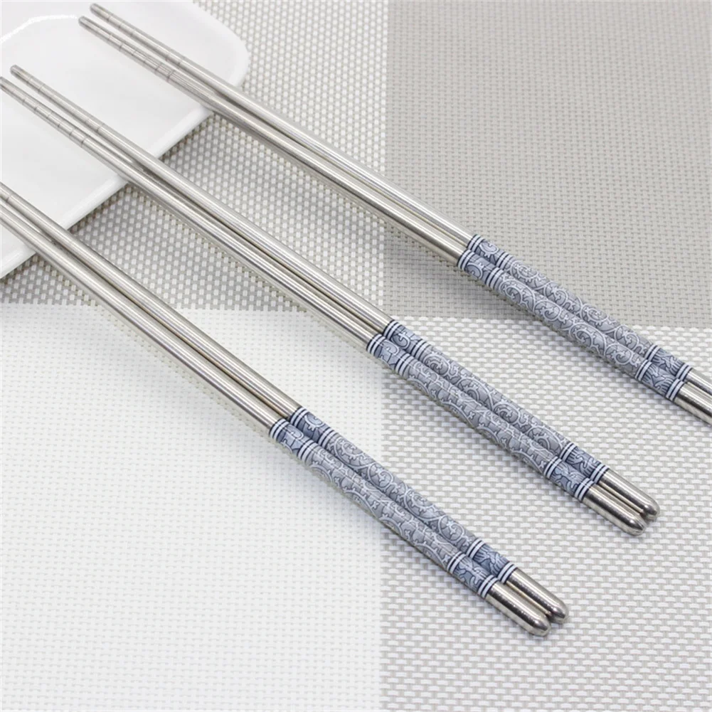 10 Pairs Flower Printed Chinese Chopsticks Stainless Steel Food Stick Traditional Chopsticks Dinnerware For Kitchen Restaurant
10 Pairs Flower Printed Chinese Chopsticks Stainless Steel Food Stick Traditional Chopsticks Dinnerware For Kitchen Restaurant