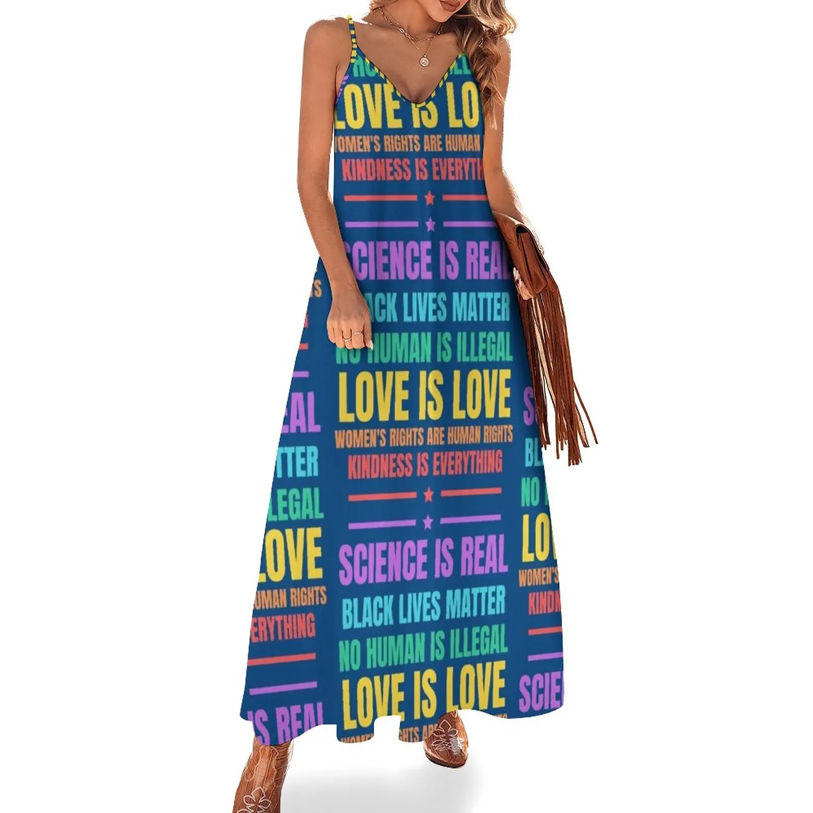 we believe, Science is real, black lives matter,no human is illegal, love is love,womens rights are human right Sleeveless Dress
we believe, Science is real, black lives matter,no human is illegal, love is love,womens rights are human right Sleeveless Dress