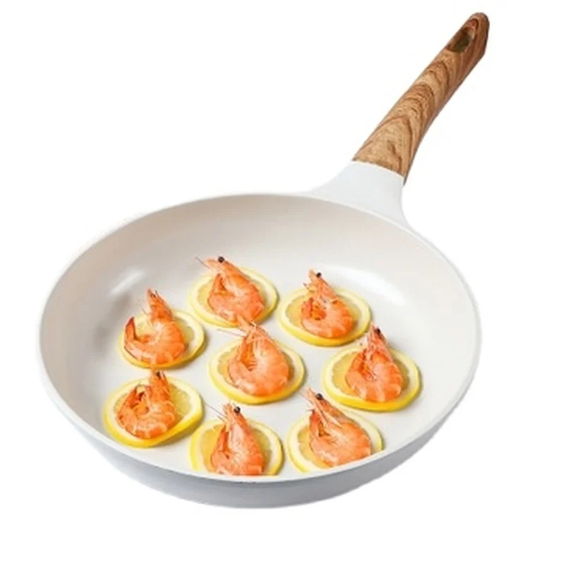 20/26cm Non-stick Pan Japanese Single Wooden Handle Creative Ceramic Coating Kitchen Household Steak Frying Pan Open Flame
20/26cm Non-stick Pan Japanese Single Wooden Handle Creative Ceramic Coating Kitchen Household Steak Frying Pan Open Flame