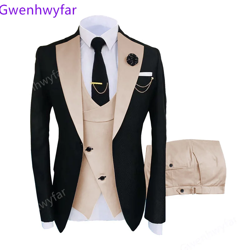 Gwenhwyfar Fall 2022 Great Fashionable Groom's Wedding Suits Peak Lapel Single Breasted Formal Men's Tuxedos Coat+Pants+Vest
Gwenhwyfar Fall 2022 Great Fashionable Groom's Wedding Suits Peak Lapel Single Breasted Formal Men's Tuxedos Coat+Pants+Vest