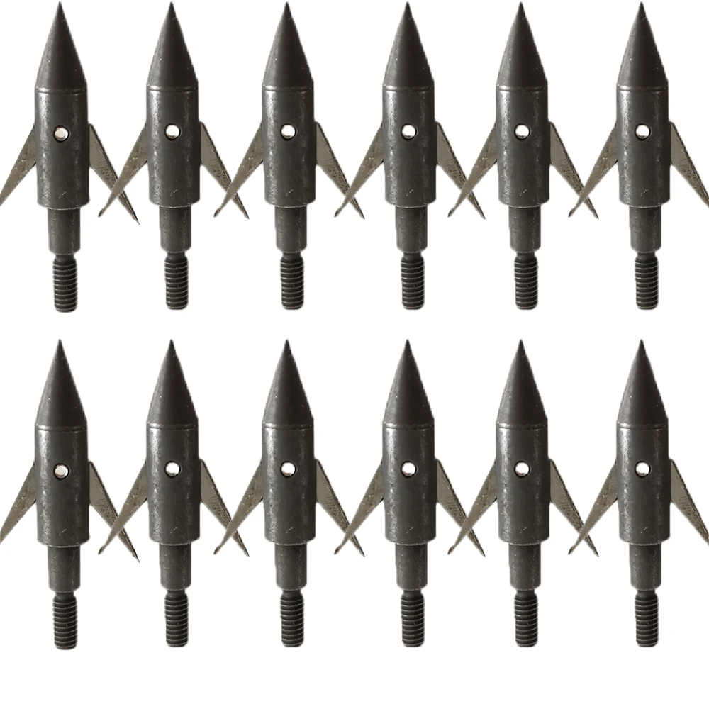 Archery 12Pcs Black Steel Bow Fishing Broadheads Fixed Blade Arrowheads Arrows Tips Storage Box for Hunting Shooting Bowfishing
Archery 12Pcs Black Steel Bow Fishing Broadheads Fixed Blade Arrowheads Arrows Tips Storage Box for Hunting Shooting Bowfishing