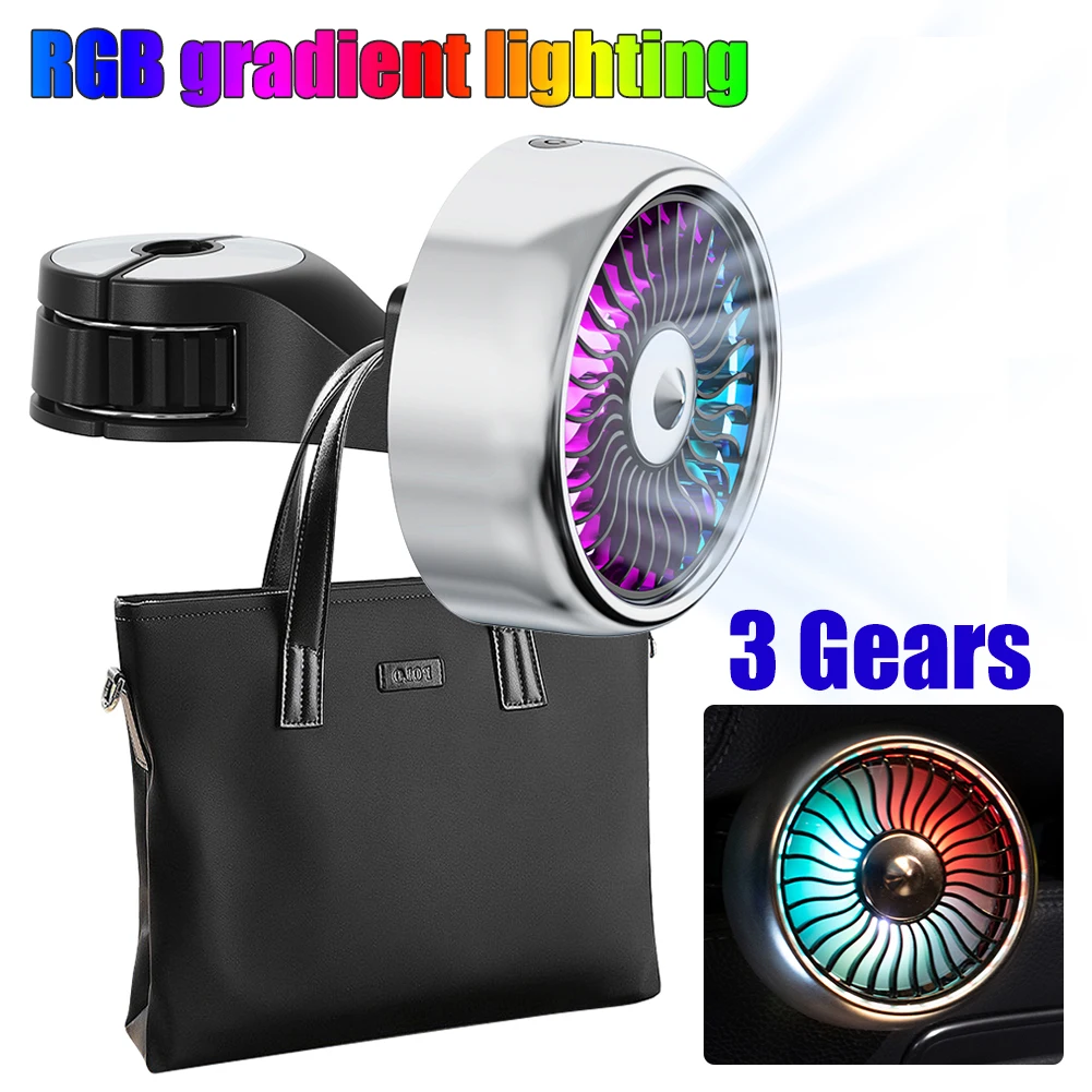 3 Gear Adjustable Car Cooling Fan Universal USB For Rear Seat Passenger Headrest Mini Fan With Atmosphere Light Backseat Fan
3 Gear Adjustable Car Cooling Fan Universal USB For Rear Seat Passenger Headrest Mini Fan With Atmosphere Light Backseat Fan