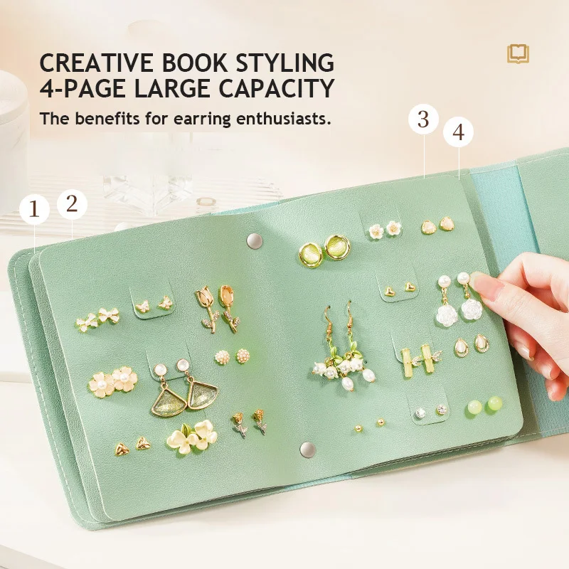 Portable Earring Storage Box with Large Capacity Earring Storage Box with Creative Jewelry Earring Collection Book Jewelry Bag
Portable Earring Storage Box with Large Capacity Earring Storage Box with Creative Jewelry Earring Collection Book Jewelry Bag
